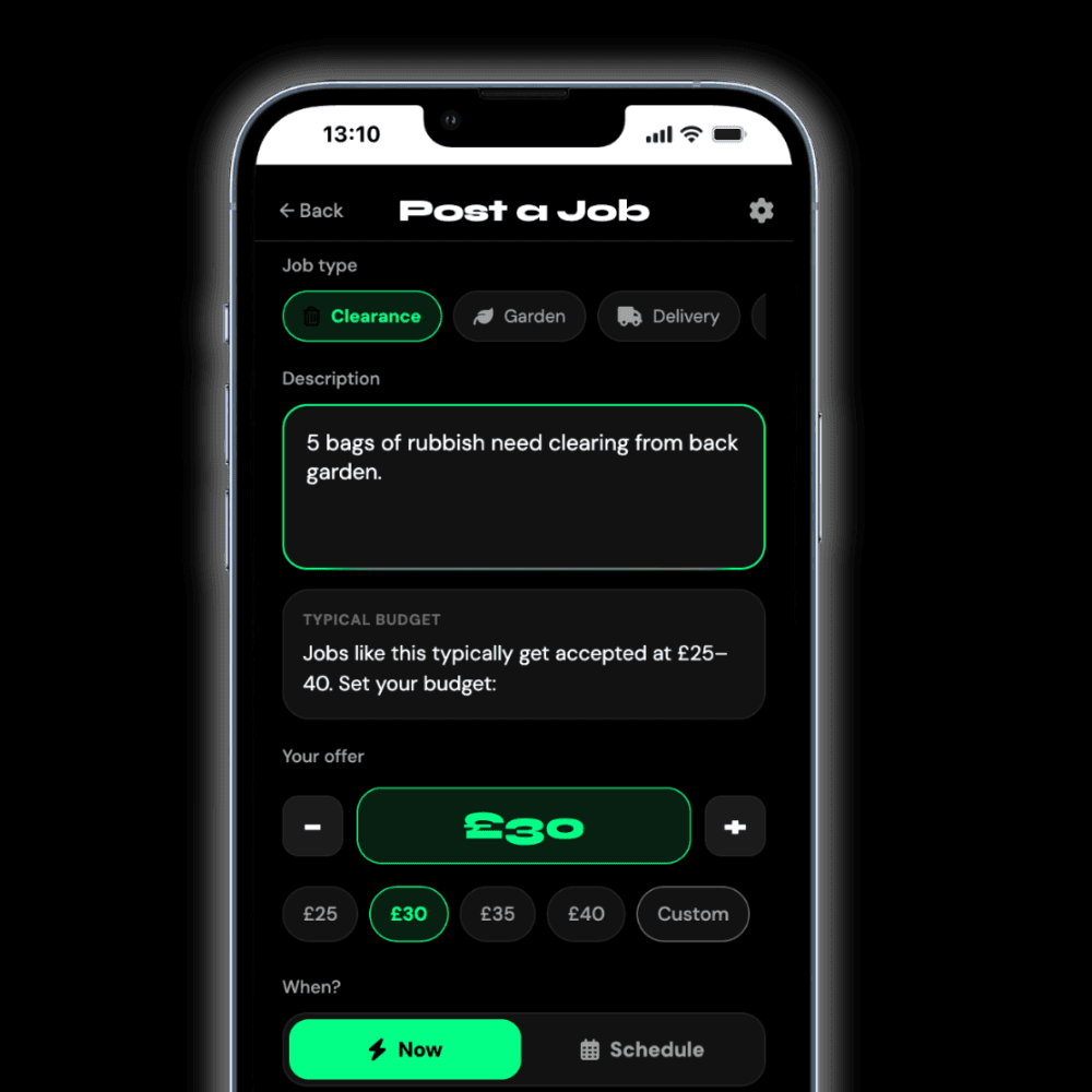 Kando Post a Job screen preview
